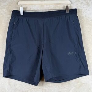 NOBULL Mens Large High-Rise Training Shorts Black 7 Inch Inseam Zipper Pocket